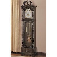Dark Traditional Grandfather Clock with Chime
