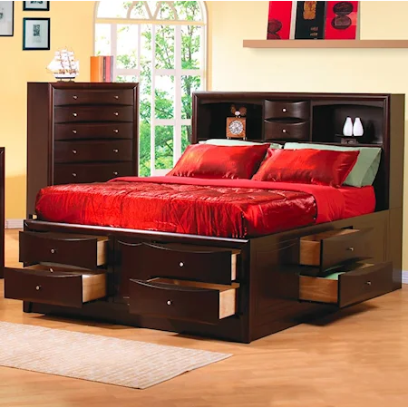 King Bookcase Bed 