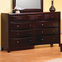 Contemporary 9 Drawer Dresser