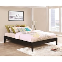 King Platform Bed in Cappuccino Finish