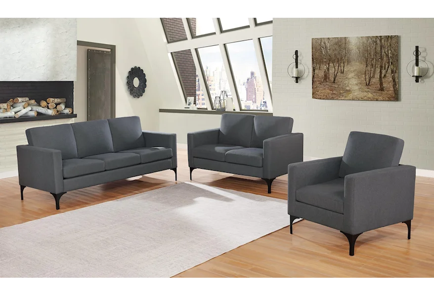 Howser 3 Piece Sofa/Loveseat/Chair by Coaster at HomeWorld Furniture