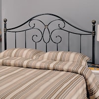 Full/Queen Black Metal Headboard