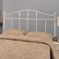 Full/Queen Cottage White Metal Headboard