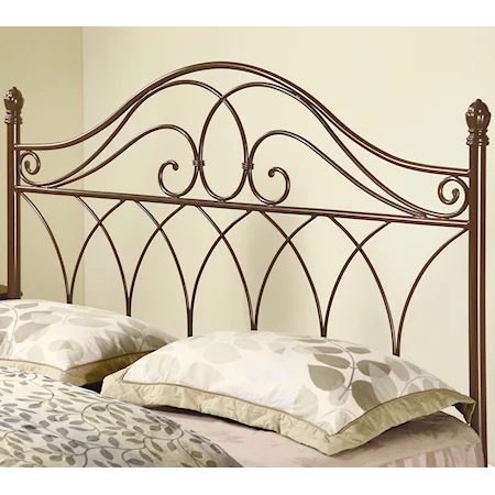 Full/Queen Brown Metal Headboard