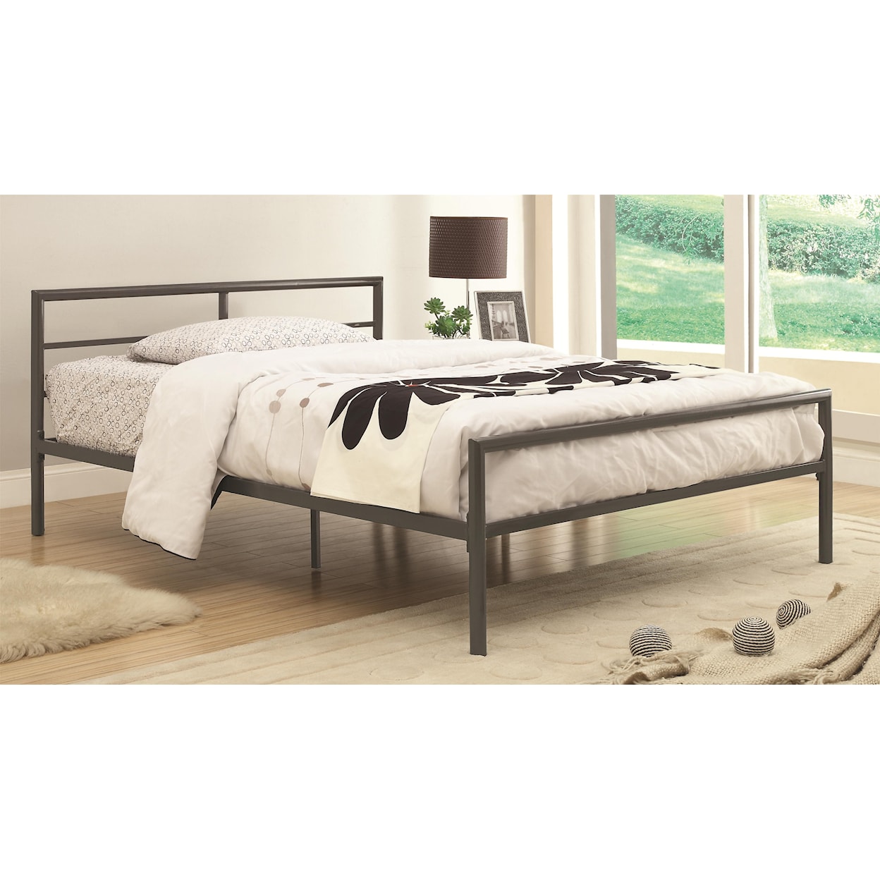 Coaster Iron Beds and Headboards FISHER GUNMETAL TWIN BED |
