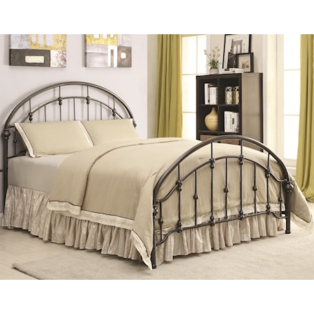 Metal Curved Full Bed