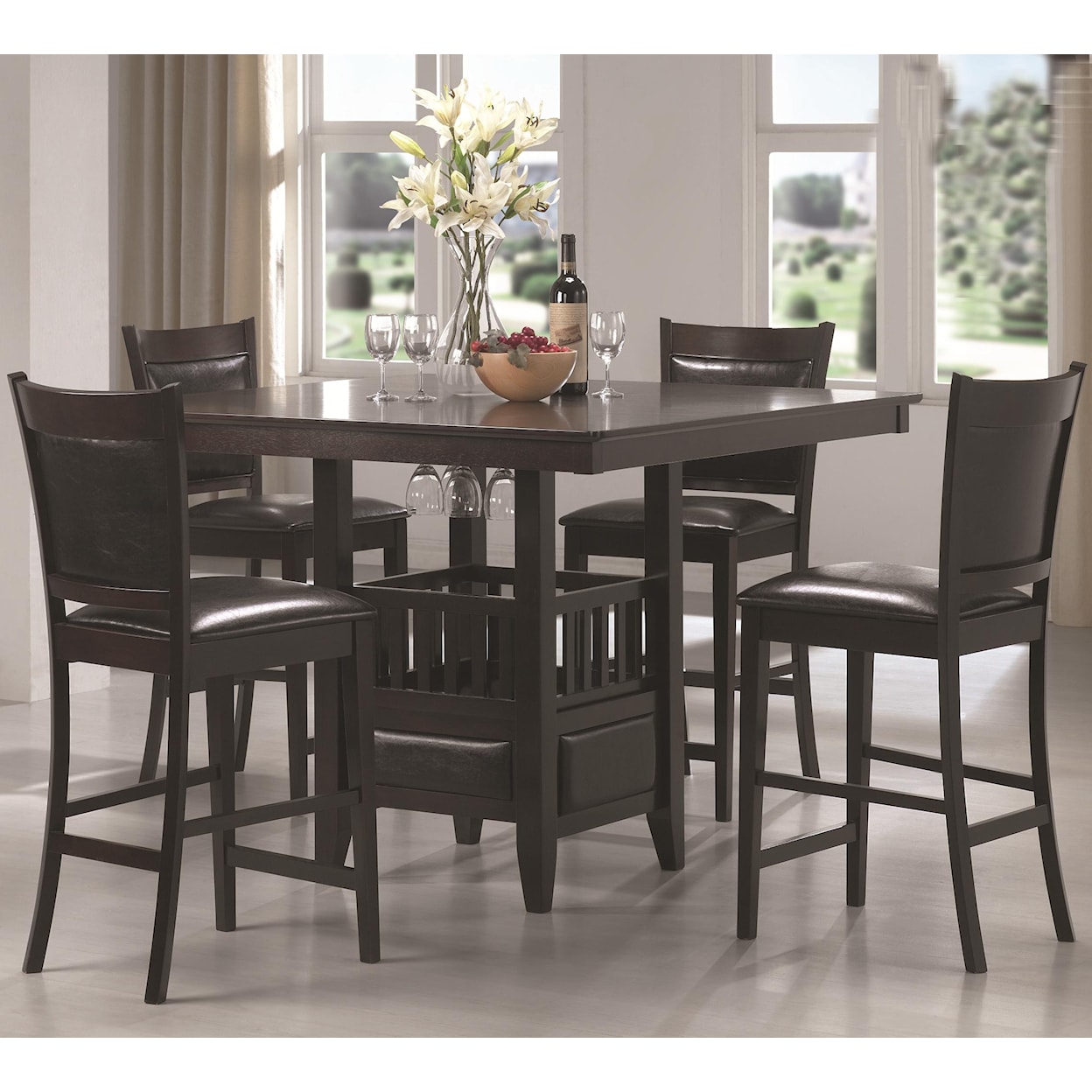 Coaster Jaden Counter Height Table & Stool Set