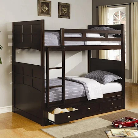 Twin Bunk Bed with Storage
