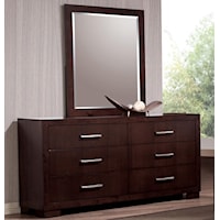 6 Drawer Dresser and Wall Mirror