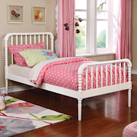 Twin Bed with Bobbin Motif