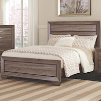 California King Bed with Panel Design