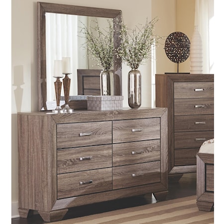 Dresser and Mirror Set