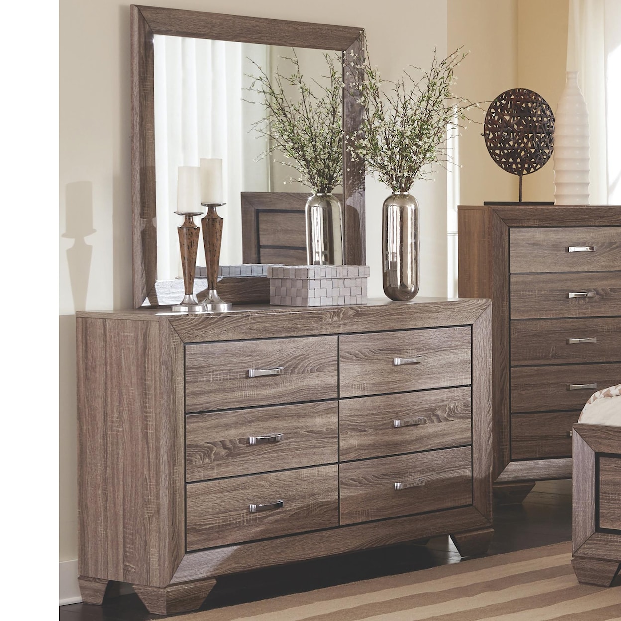 Michael Alan CSR Select Kauffman Dresser and Mirror Set