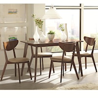 5 Piece Dining Set with Angled Legs