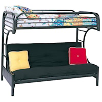 C Style Twin Over Full Futon Bunk Bed