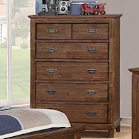 Transitional Youth Bedroom 6 Drawer Chest