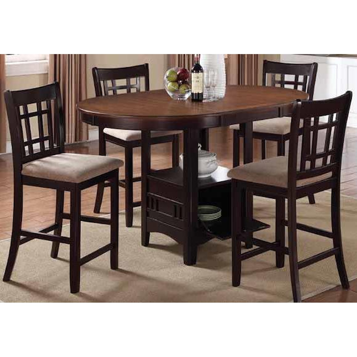 Coaster Levin LEVIN TWO TONE BROWN 5 PIECE | PUB SET