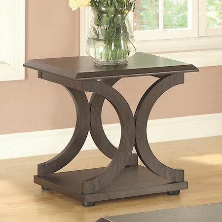 CT/CAPPUCCINO C SHAPE END TABLE | .