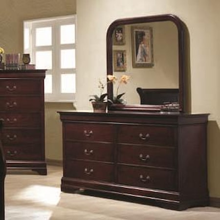 Dresser and Mirror Combination