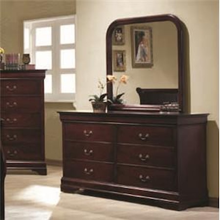 Dresser and Mirror Combination