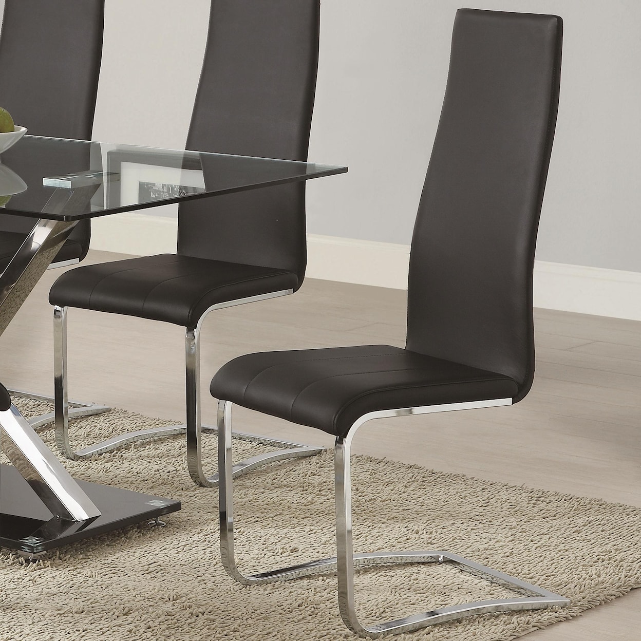 Coaster Modern Dining Black Dining Chair