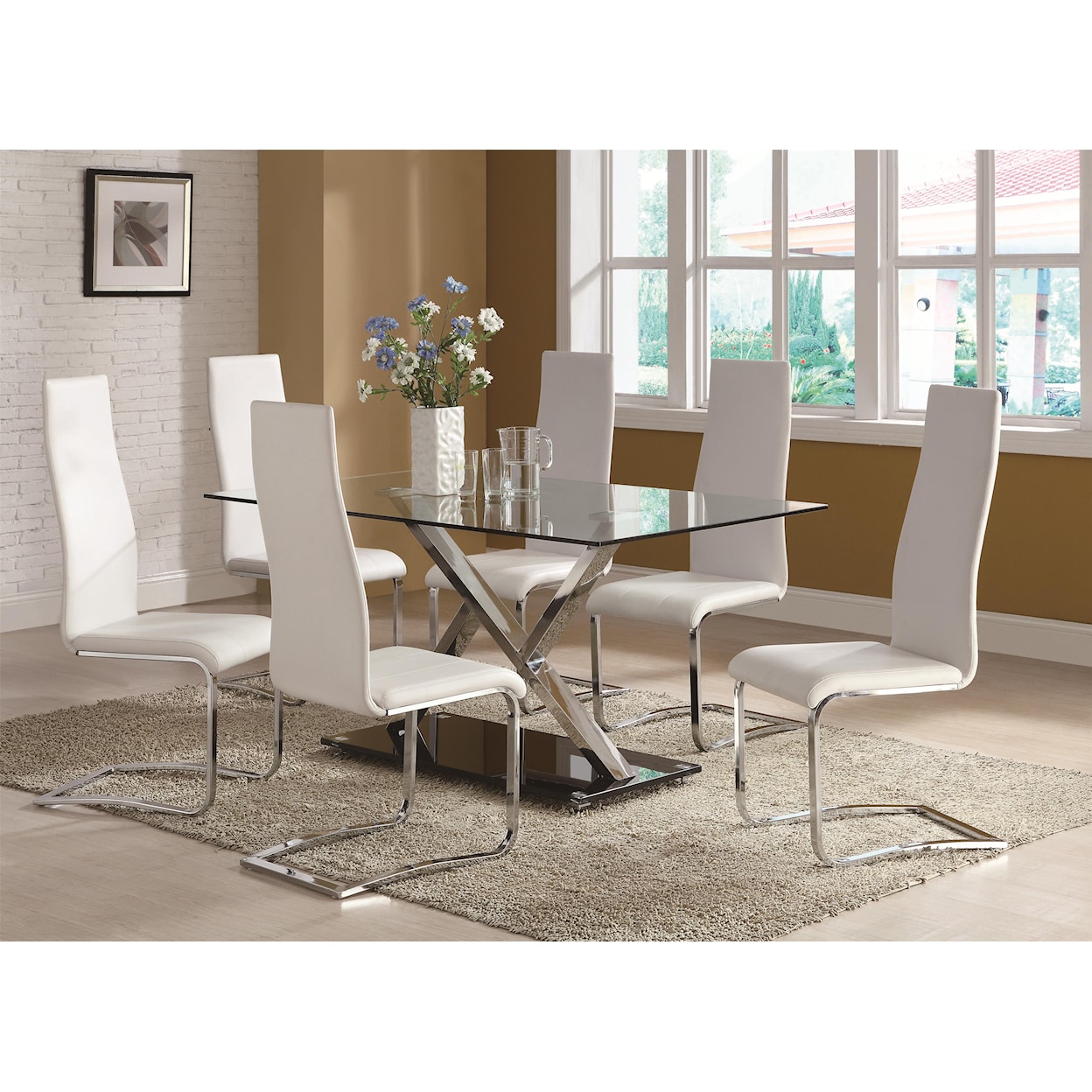 Coaster Modern Dining White Dining Chair