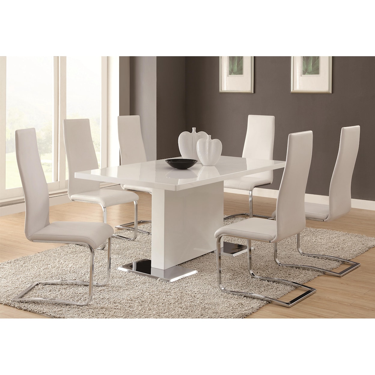 Coaster Modern Dining White Dining Chair