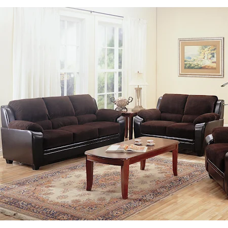 2 Piece Loveseat and Sofa Group