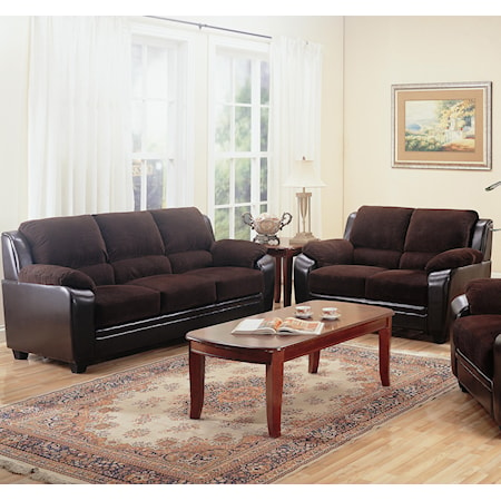 2 Piece Loveseat and Sofa Group