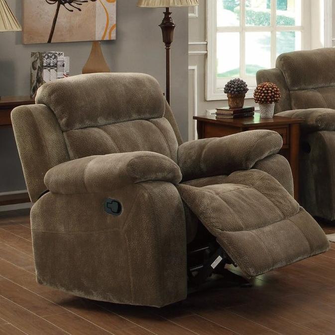 Glider Recliner w/ Pillow Arms