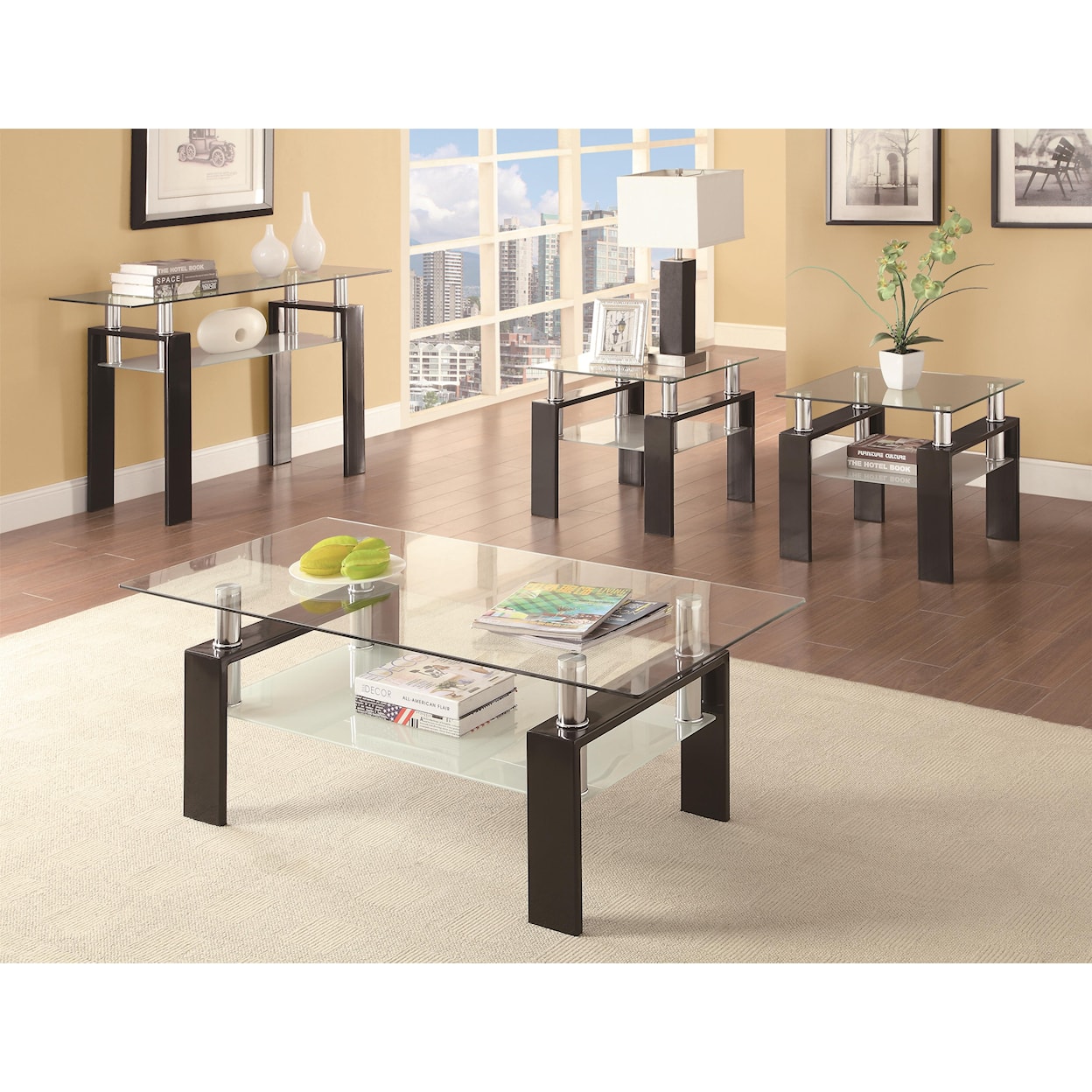 Coaster Occasional Group 702280 ACE BLACK END  TABLE |
