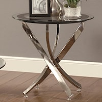 CHROME ROUND END TABLE |