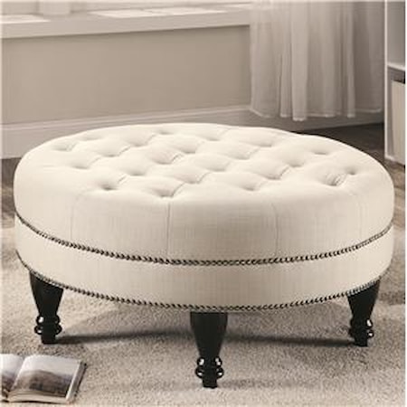 Round Cocktail Ottoman