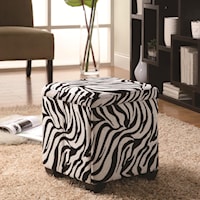 Square Fabric Ottoman