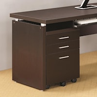 Mobile Pedestal with 3 Drawers and Casters