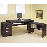 L Shape Computer Desk with Storage