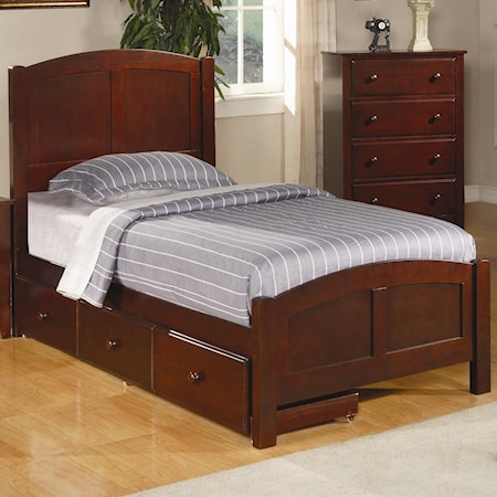 Twin Panel Bed with Storage