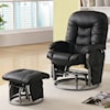 Coaster  Glider Recliner with Ottoman