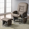 Coaster  Glider Recliner with Ottoman