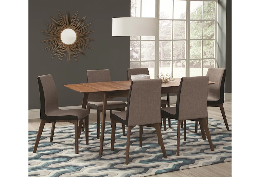 Redbridge 7 Piece Table & Chair Set by Coaster at Beck's Furniture