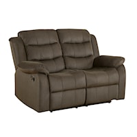 Casual Motion Loveseat with Pillow Arms