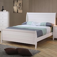 Twin Sleigh Bed with Panel Detail