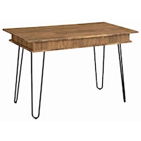 Industrial Table Desk with Hairpin Legs and AC / USB Outlets