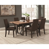 7 Piece Table and Side Chairs Set