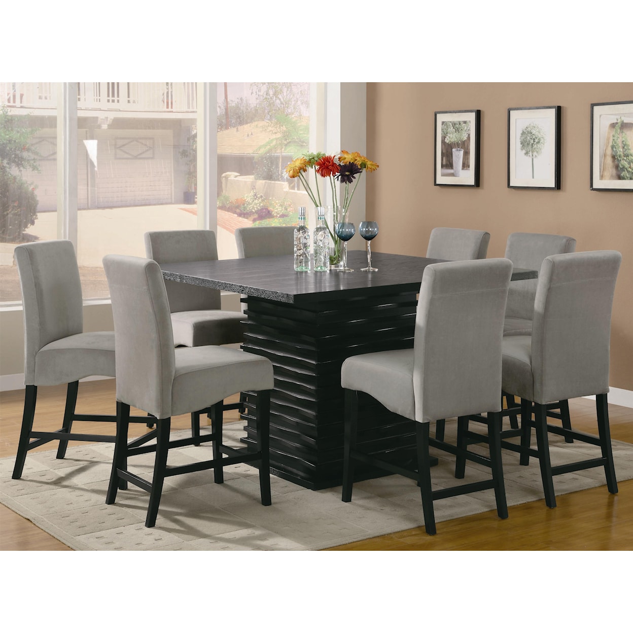 Coaster Stanton  9 Piece Table and Chair Set