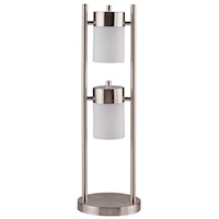 Contemporary Table Lamp with 2 Adjustable Swivel Lights