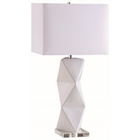 Contemporary White Ceramic Table Lamp