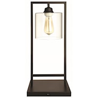 Black Industrial Edison Design Table Lamp