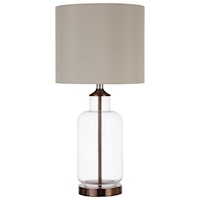Table Lamp with Clear Glass Base