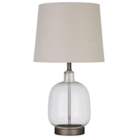 Table Lamp with Glass Base